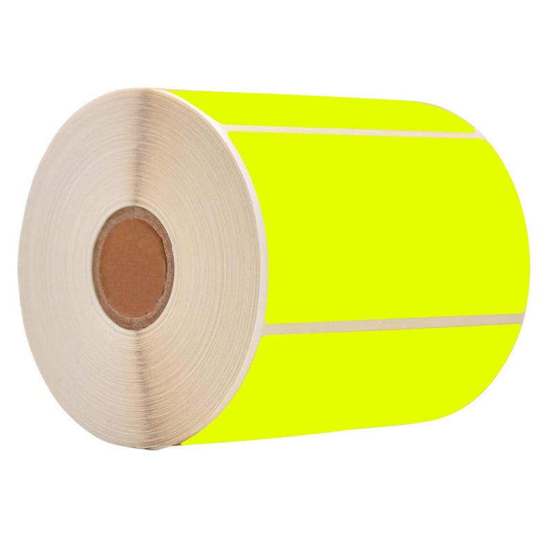 Well Tile Rectangular Yellow Color Coding Label Stickers 2 x 3 Inch Color-Code Labels Christmas Adhesive Colored Rectangle Label for Office School Supplies Write-On Surface 250 Labels - Image 1